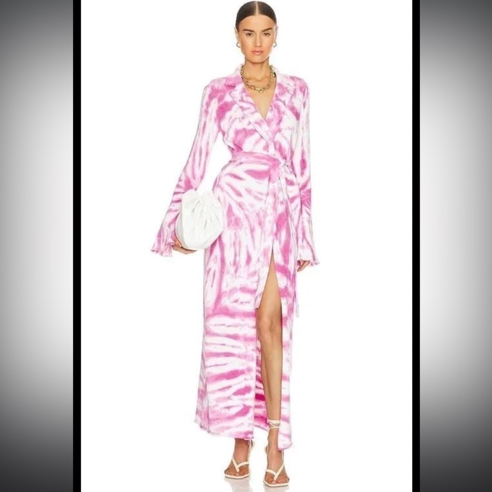 NWT‎ SER.O.YA Gloria Cardigan Dress in White Pink Swirl Tie dye